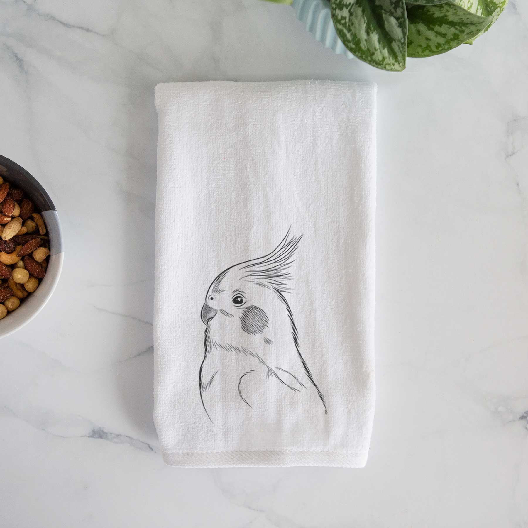 Charlie the Cockatiel Decorative Hand Towel