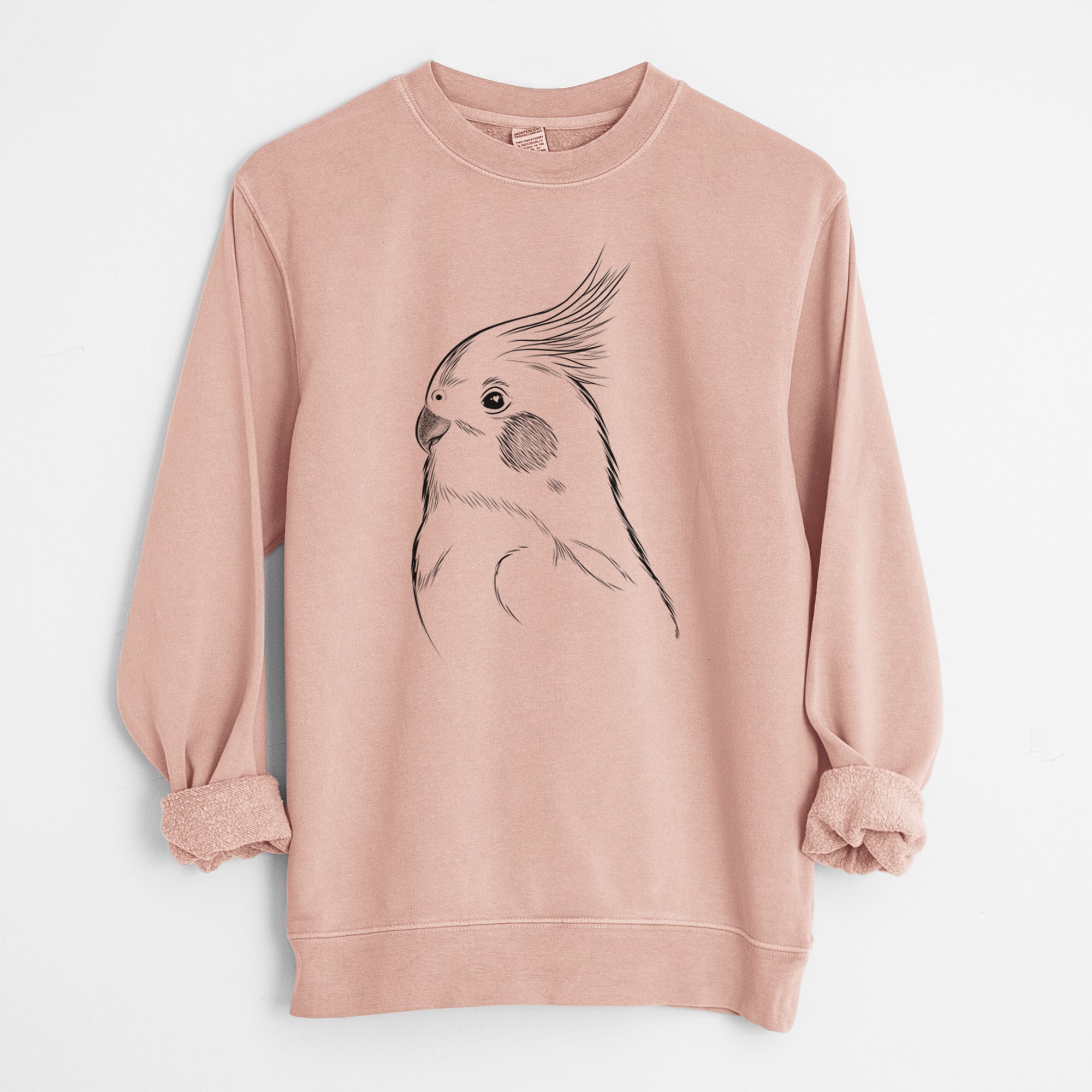 Bare Charlie the Cockatiel - Unisex Pigment Dyed Crew Sweatshirt