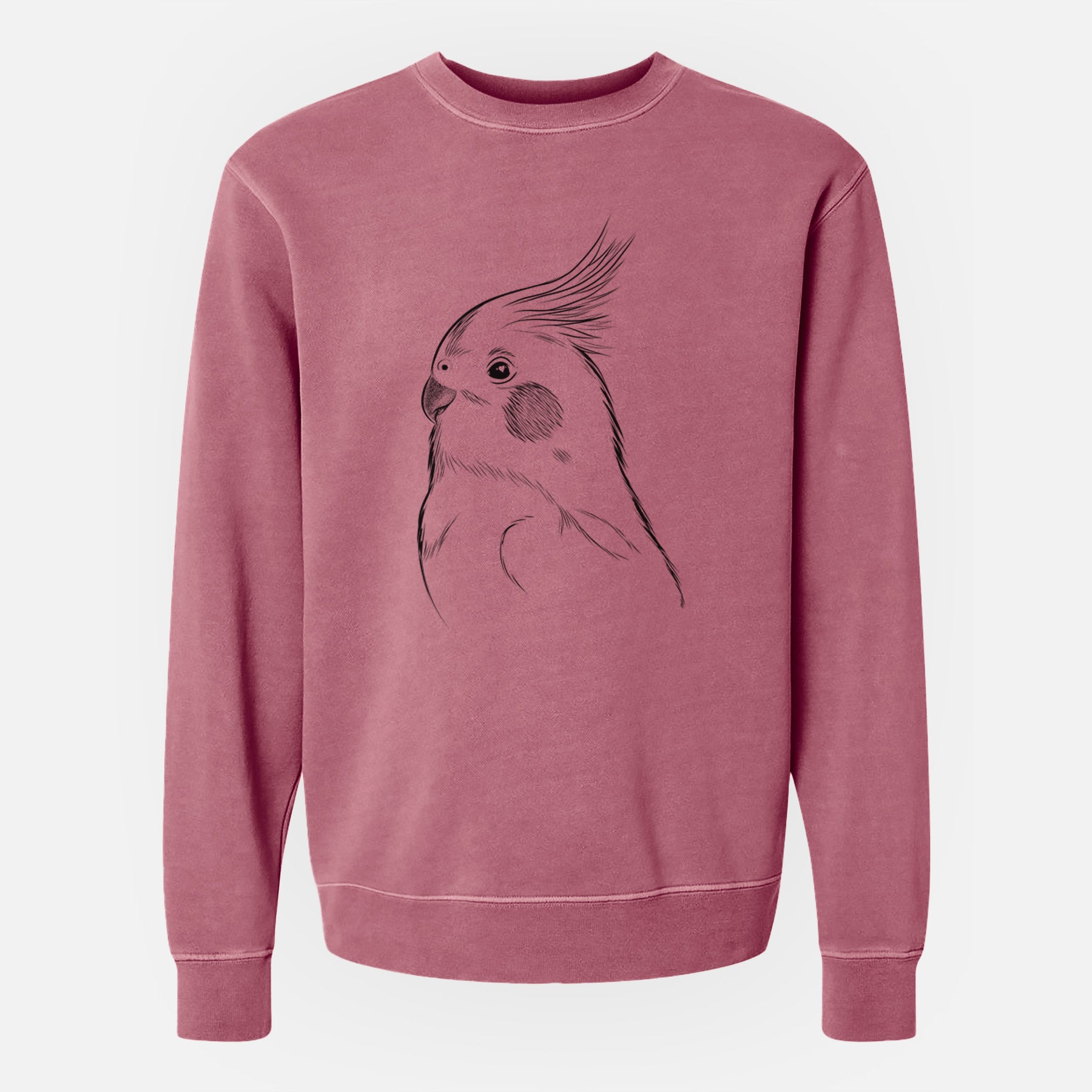 Bare Charlie the Cockatiel - Unisex Pigment Dyed Crew Sweatshirt