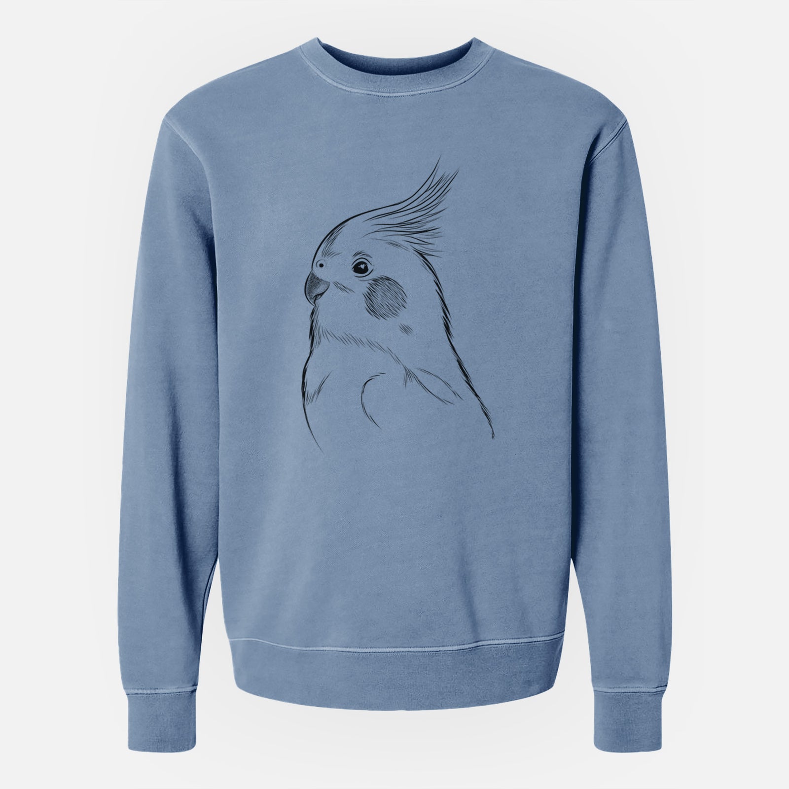 Bare Charlie the Cockatiel - Unisex Pigment Dyed Crew Sweatshirt