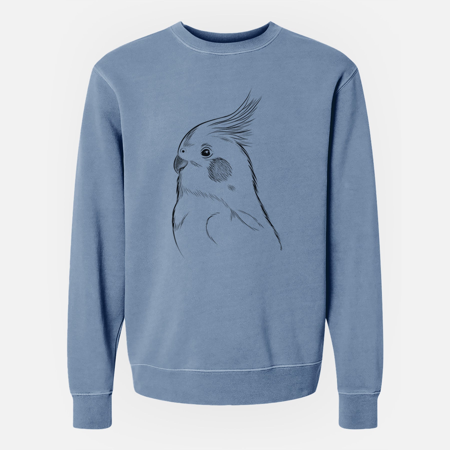 Bare Charlie the Cockatiel - Unisex Pigment Dyed Crew Sweatshirt