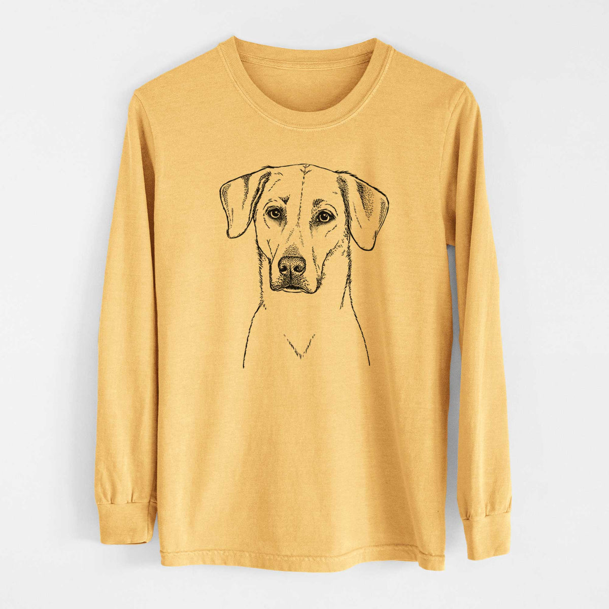 Bare Charlie Girl the Yellow Lab - Heavyweight 100% Cotton Long Sleeve
