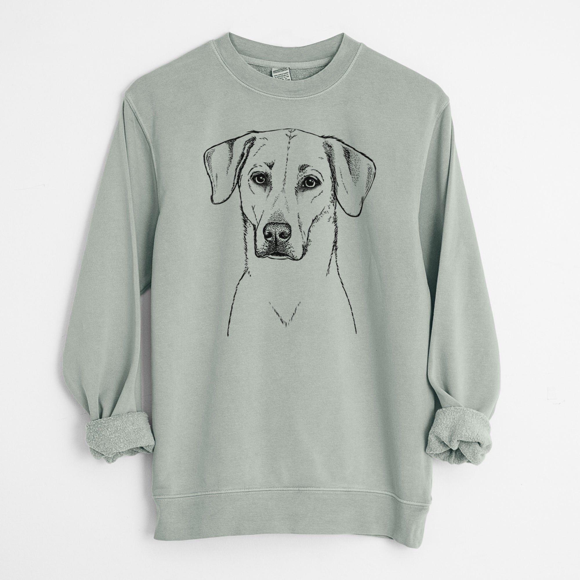 Bare Charlie Girl the Yellow Lab - Unisex Pigment Dyed Crew Sweatshirt