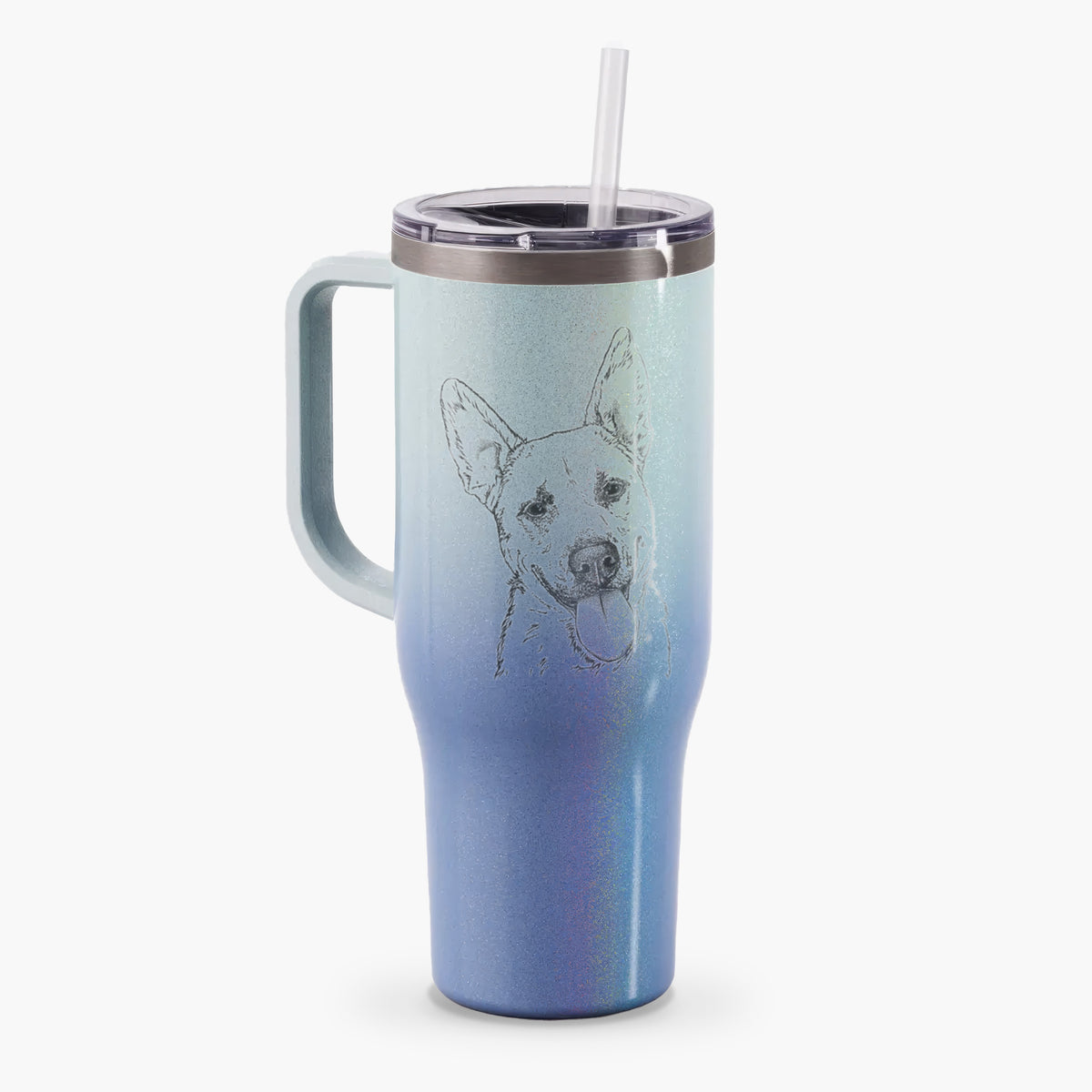 Charlie the Mixed Breed - 40oz Tumbler with Handle