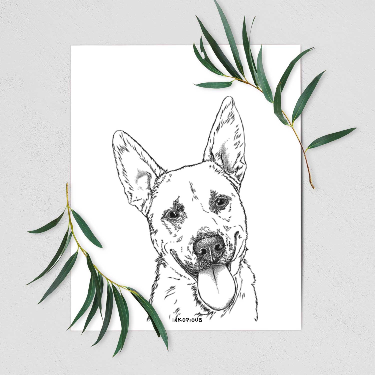 Charlie the Mixed Breed Art Print