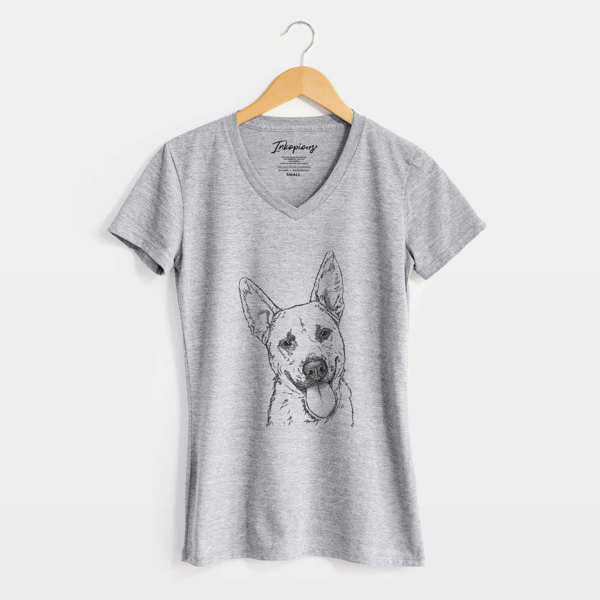 Bare Charlie the Mixed Breed - Women's V-neck Shirt