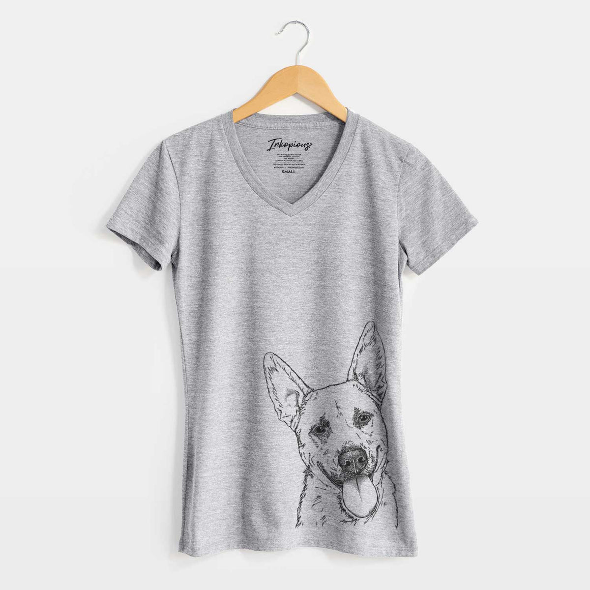 Bare Charlie the Mixed Breed - Women's V-neck Shirt