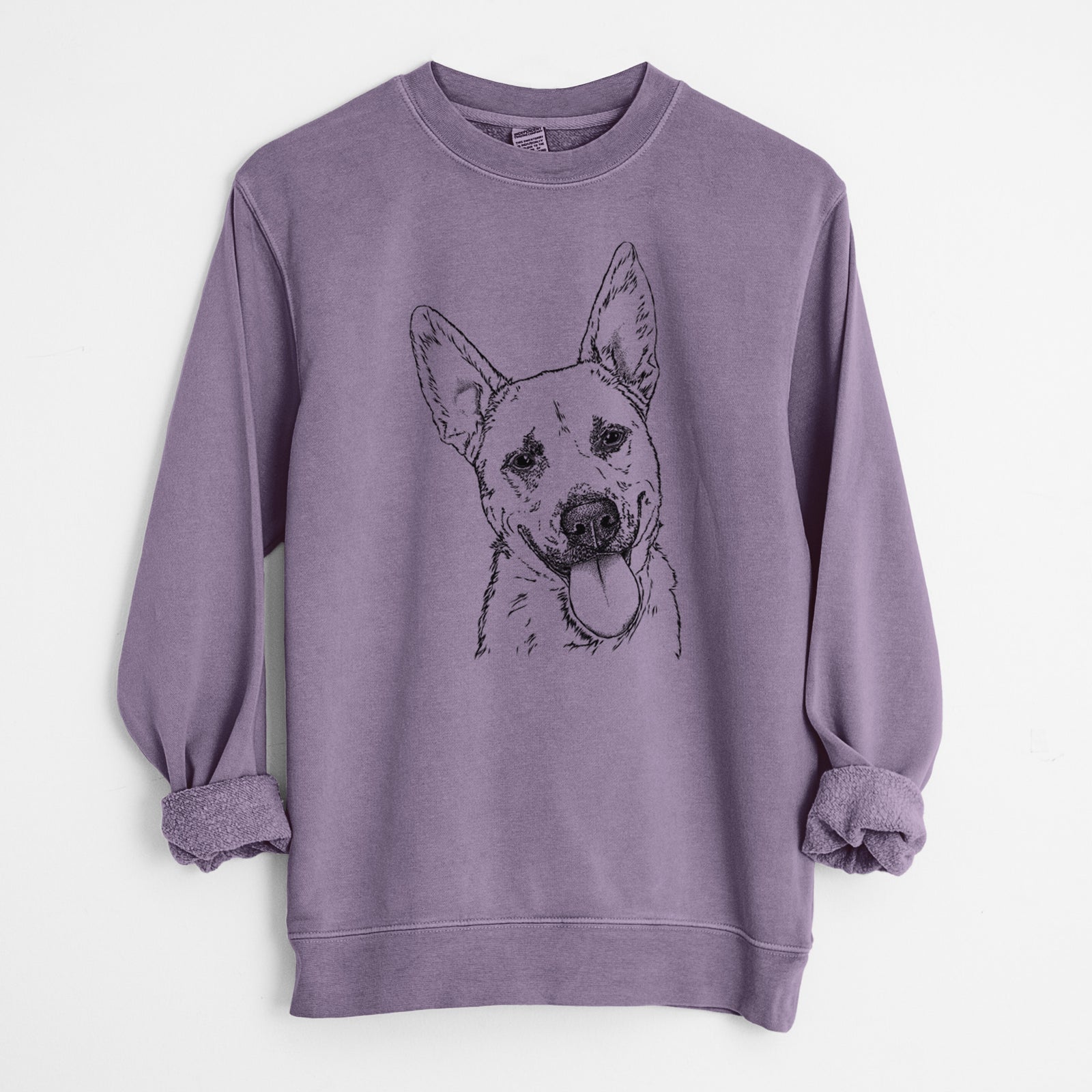 Bare Charlie the Mixed Breed - Unisex Pigment Dyed Crew Sweatshirt