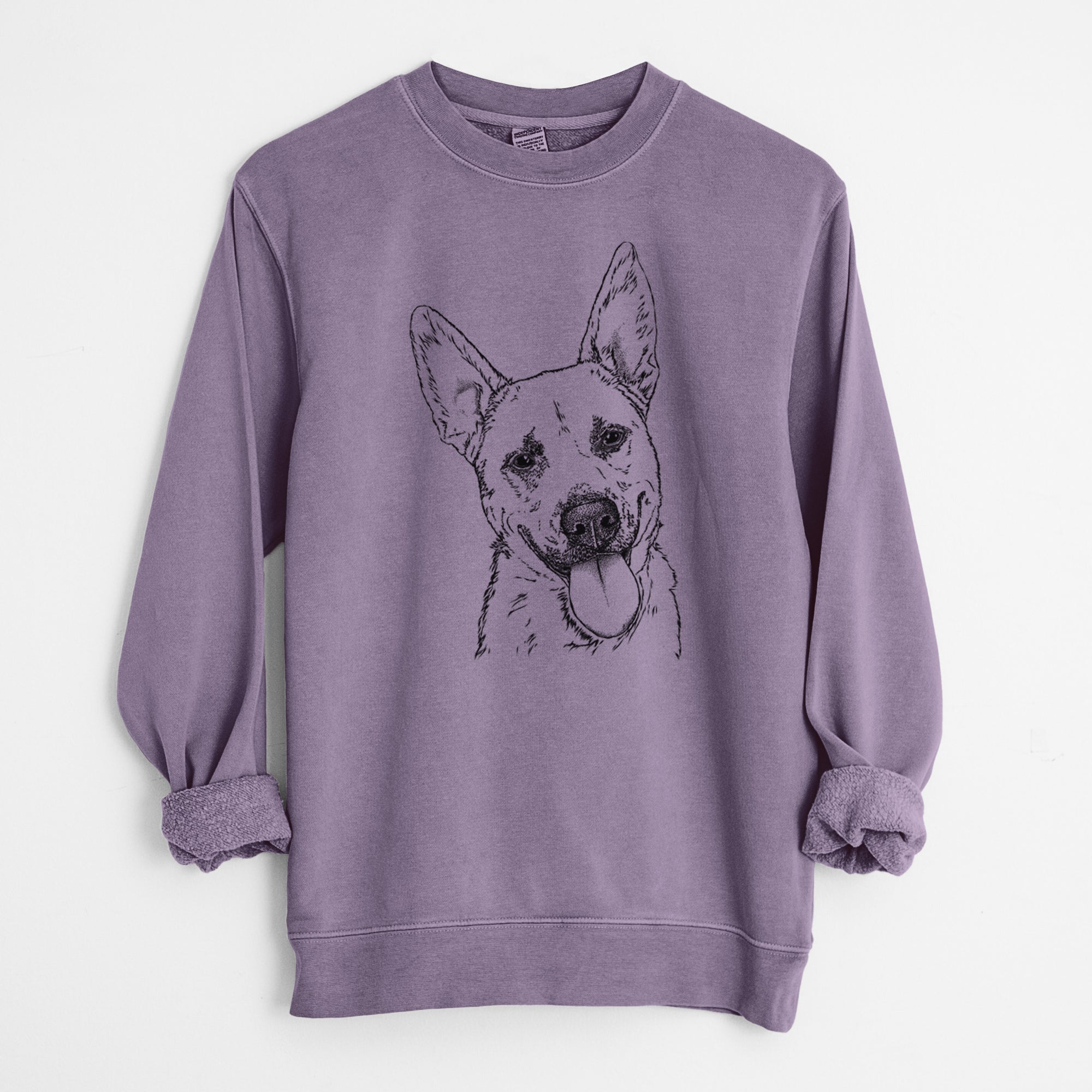 Bare Charlie the Mixed Breed - Unisex Pigment Dyed Crew Sweatshirt