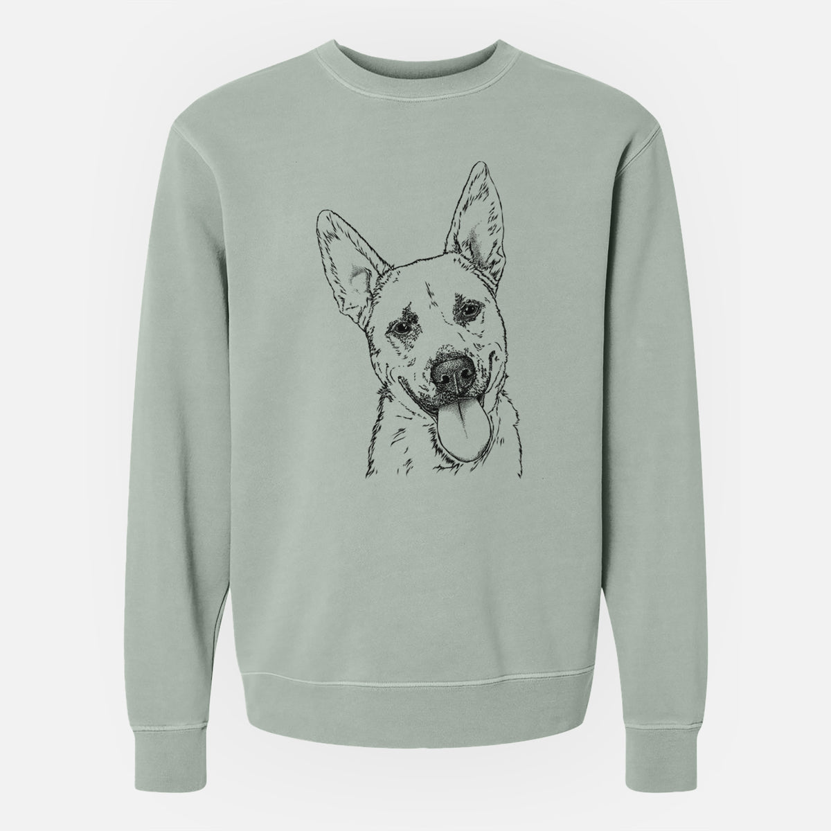 Bare Charlie the Mixed Breed - Unisex Pigment Dyed Crew Sweatshirt