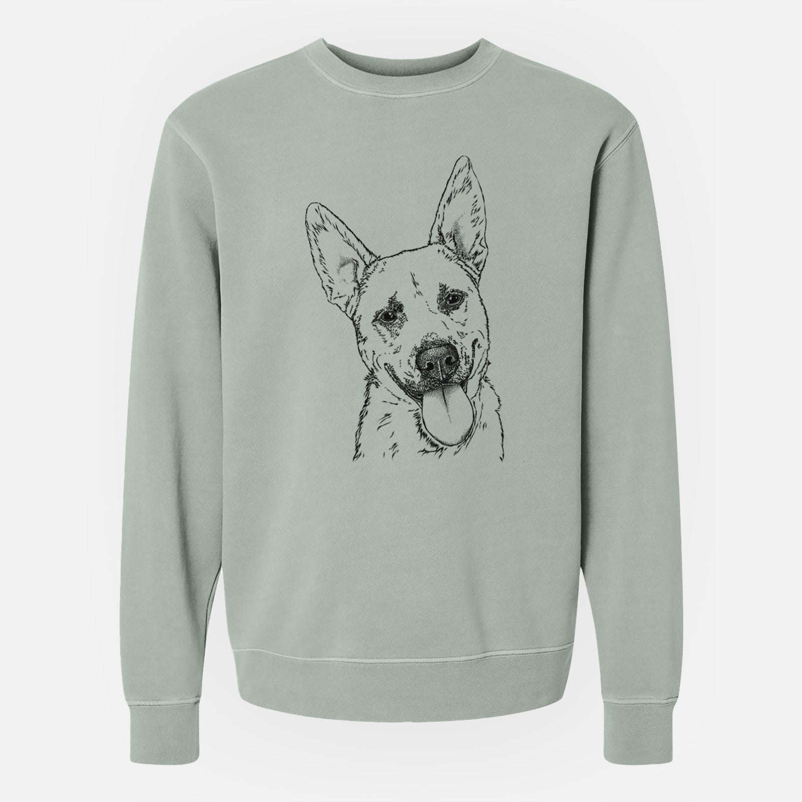 Bare Charlie the Mixed Breed - Unisex Pigment Dyed Crew Sweatshirt