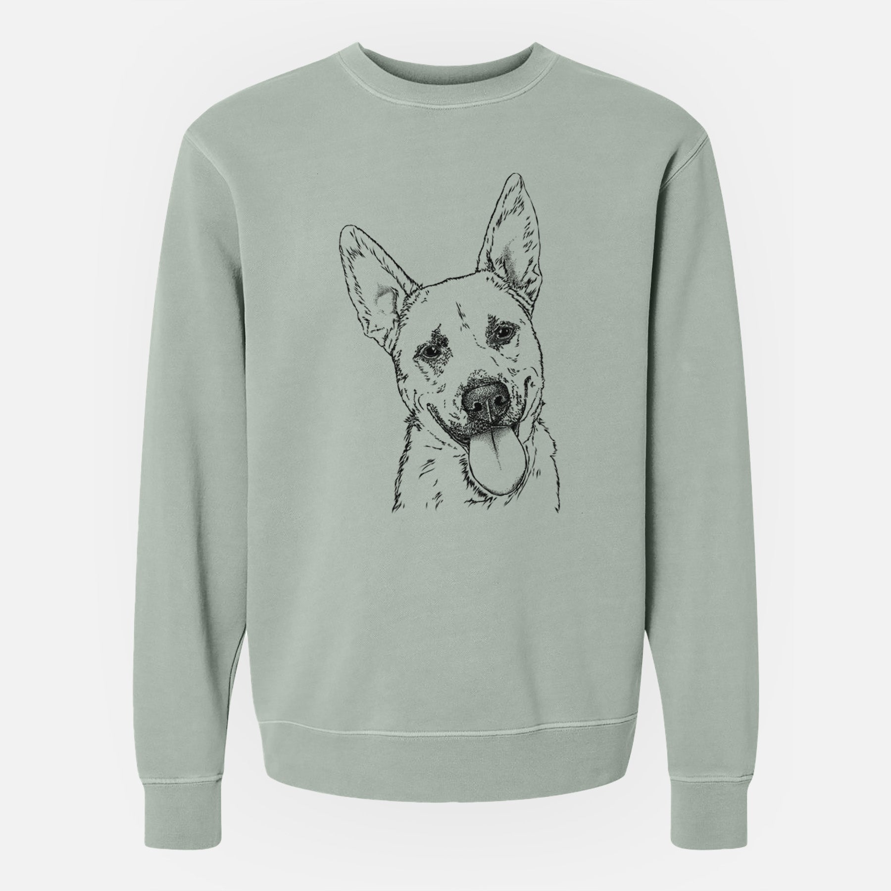 Bare Charlie the Mixed Breed - Unisex Pigment Dyed Crew Sweatshirt