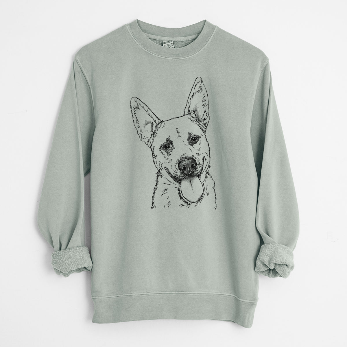 Bare Charlie the Mixed Breed - Unisex Pigment Dyed Crew Sweatshirt