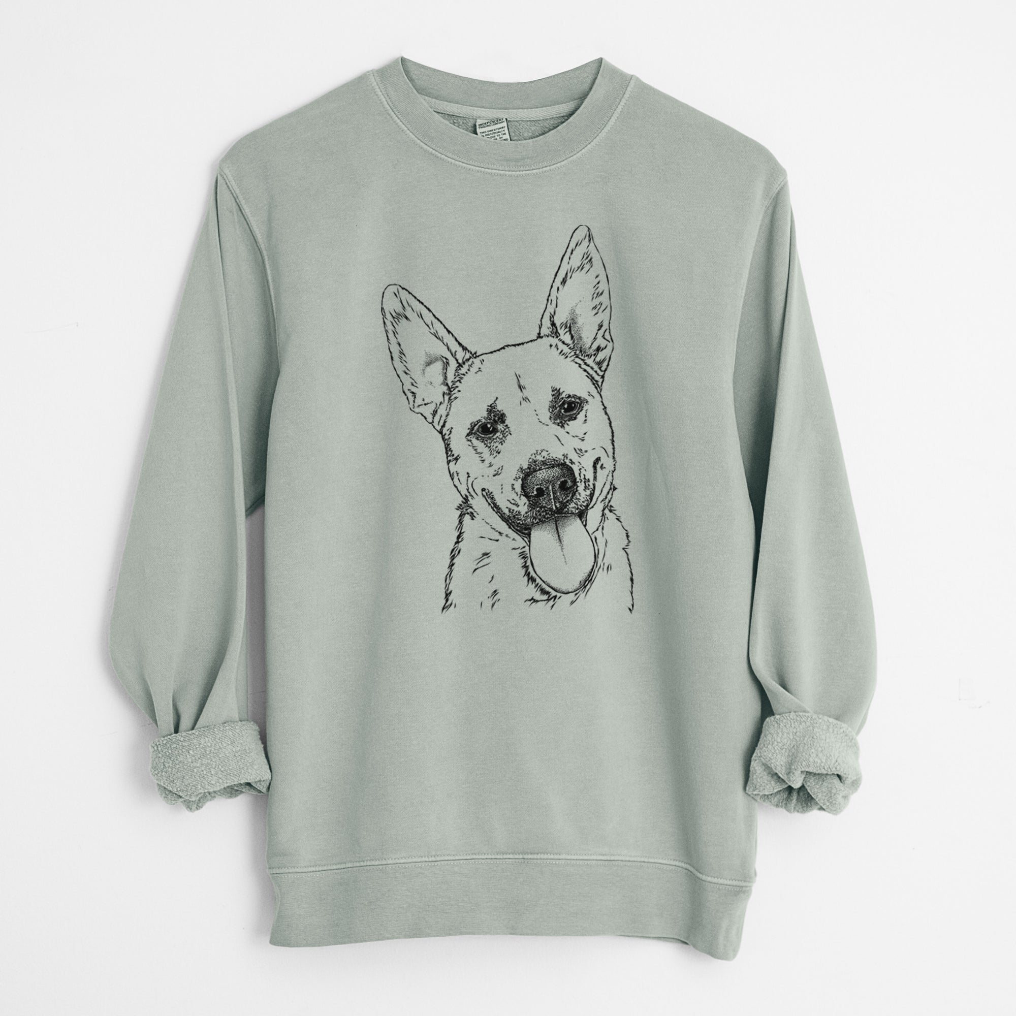 Bare Charlie the Mixed Breed - Unisex Pigment Dyed Crew Sweatshirt