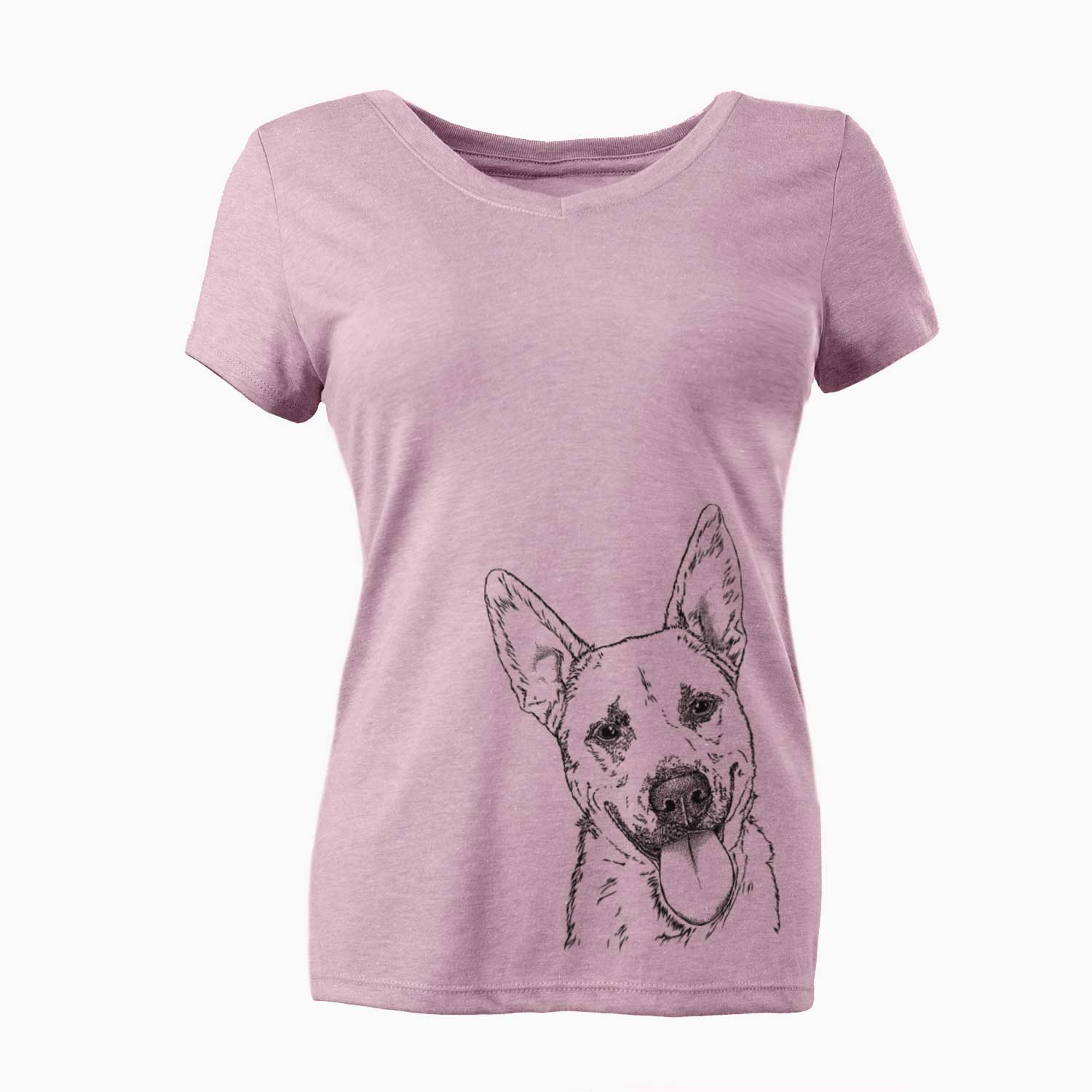 Bare Charlie the Mixed Breed - Women's V-neck Shirt