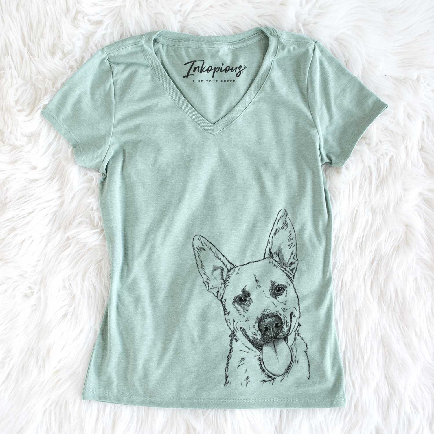 Bare Charlie the Mixed Breed - Women's V-neck Shirt