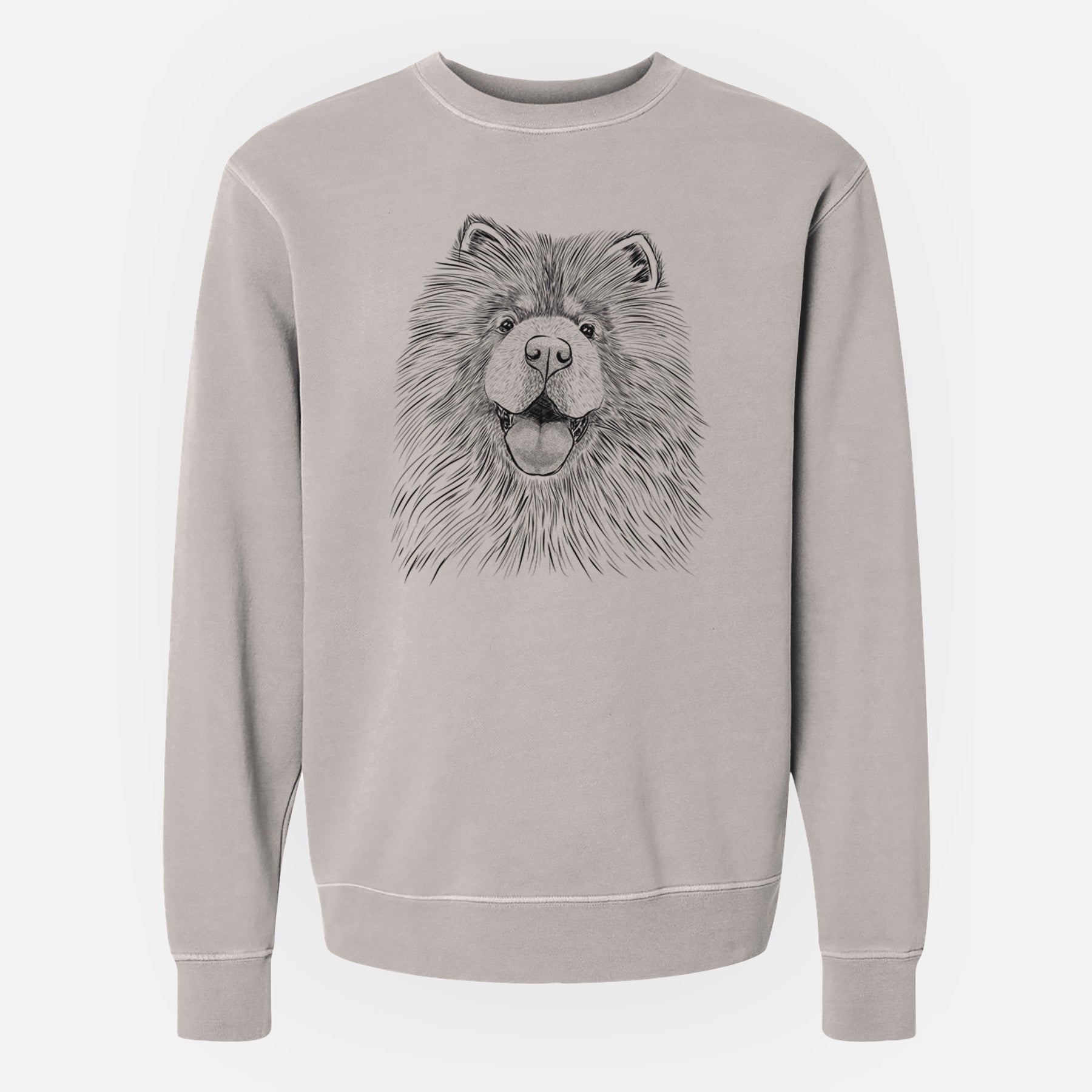 Bare Charming Charlie the Chow Chow - Unisex Pigment Dyed Crew Sweatshirt