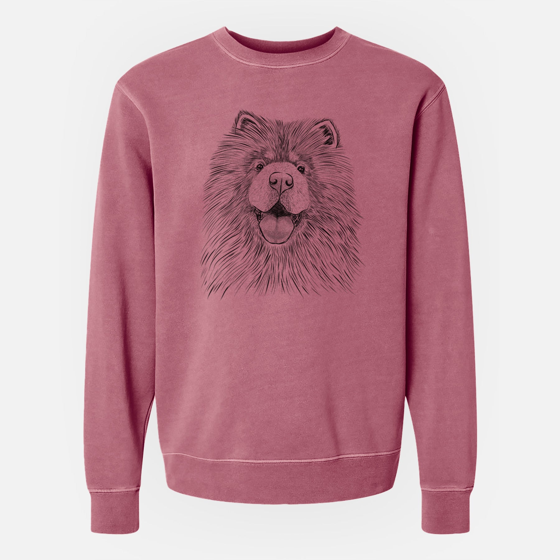 Bare Charming Charlie the Chow Chow - Unisex Pigment Dyed Crew Sweatshirt