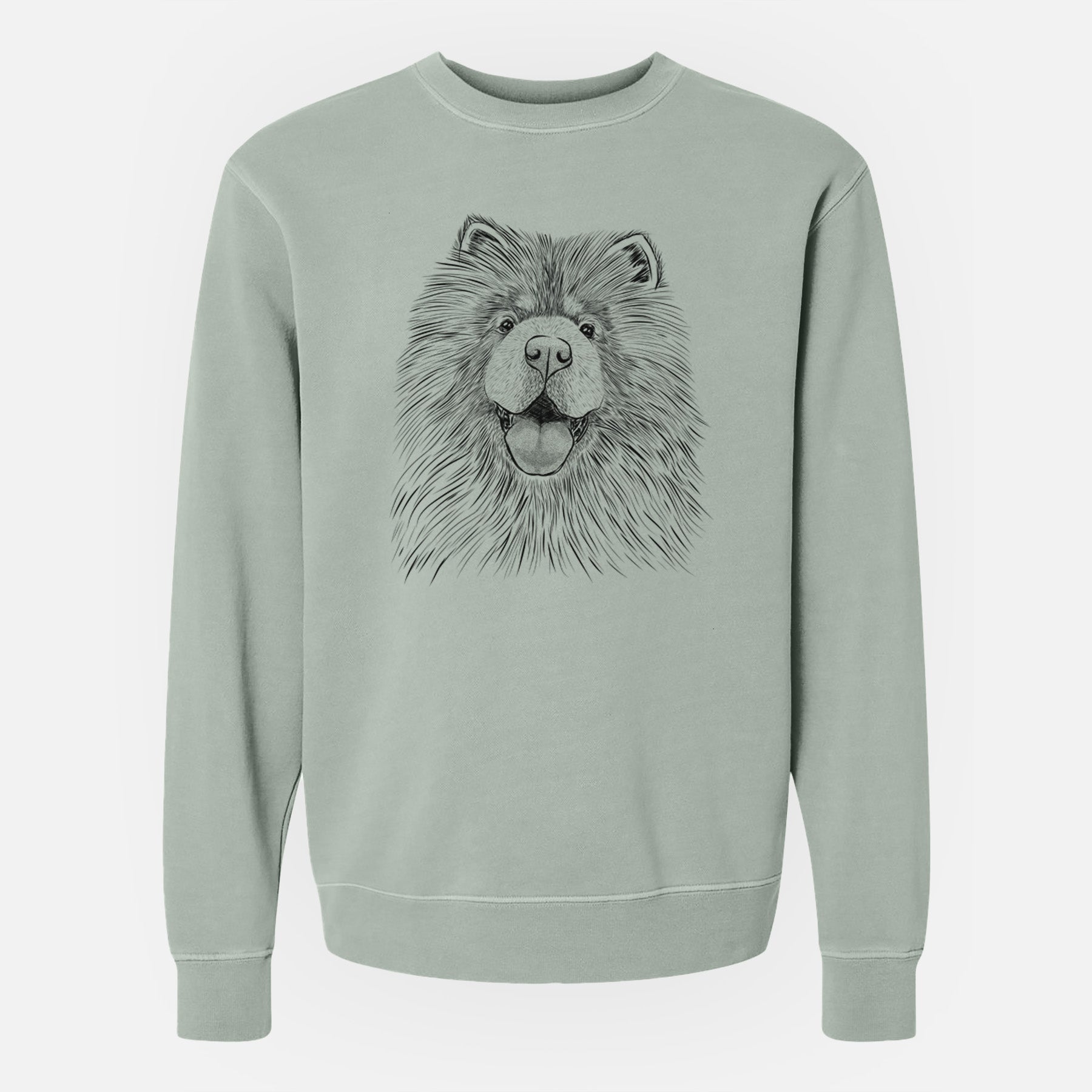 Bare Charming Charlie the Chow Chow - Unisex Pigment Dyed Crew Sweatshirt