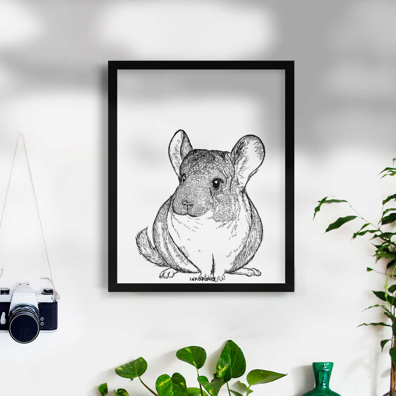 Cheddar the Chinchilla Art Print