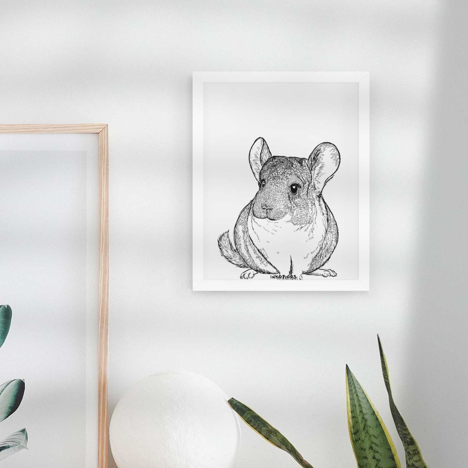 Cheddar the Chinchilla Art Print