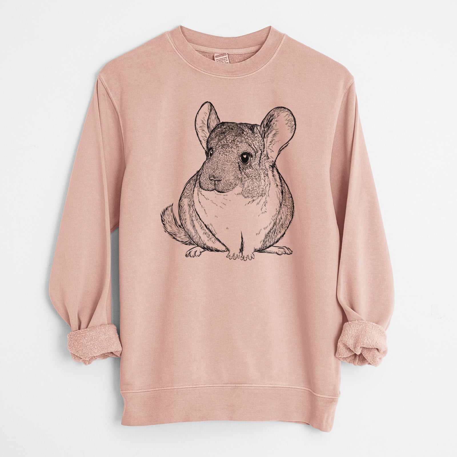 Bare Cheddar the Chinchilla - Unisex Pigment Dyed Crew Sweatshirt