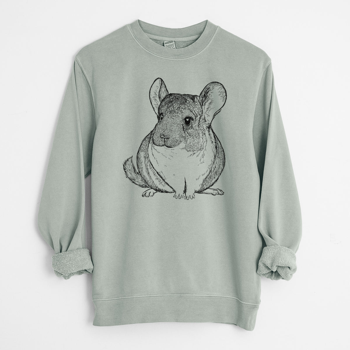 Bare Cheddar the Chinchilla - Unisex Pigment Dyed Crew Sweatshirt