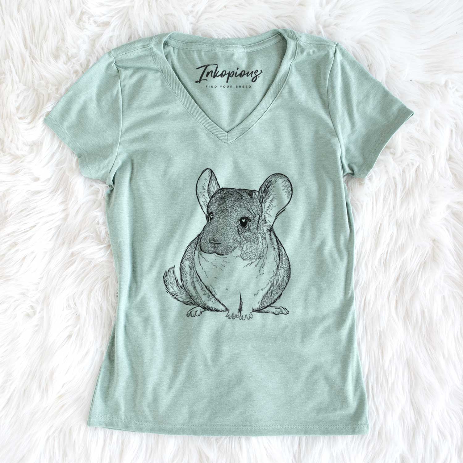 Bare Cheddar the Chinchilla - Women's V-neck Shirt