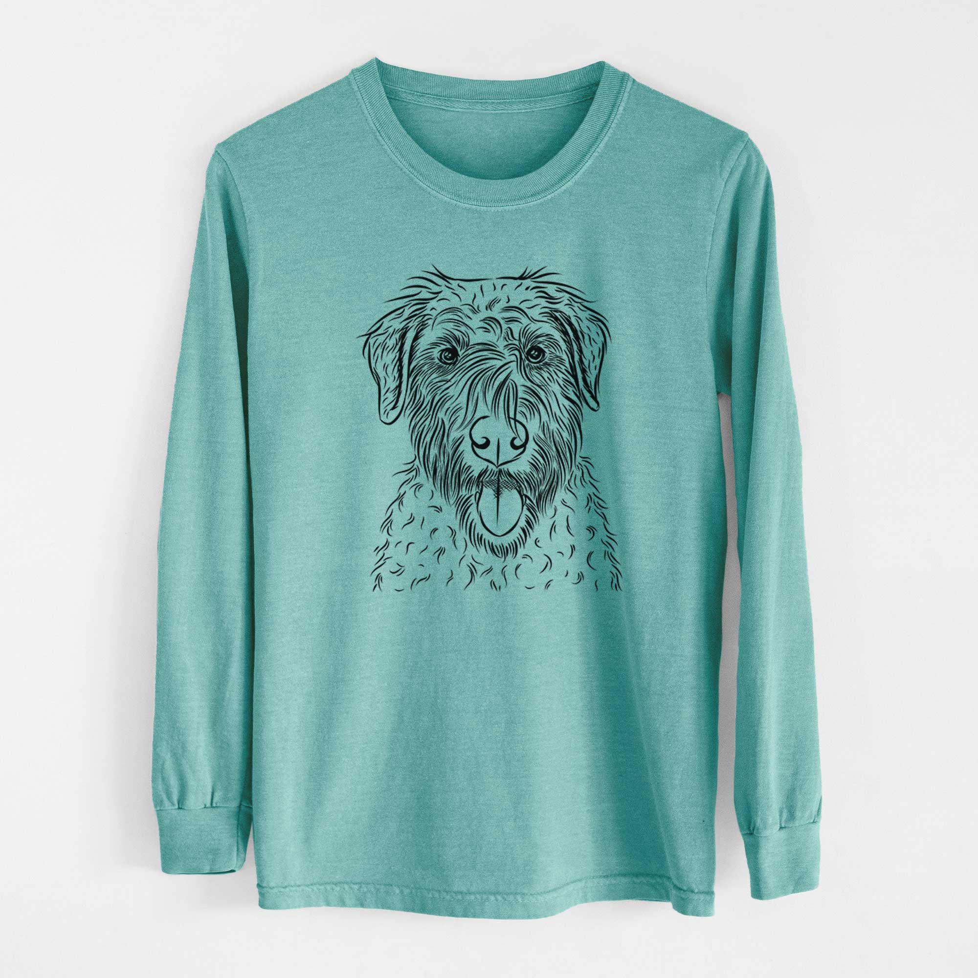 Bare Chester the Soft Coated Wheaten Terrier - Heavyweight 100% Cotton Long Sleeve