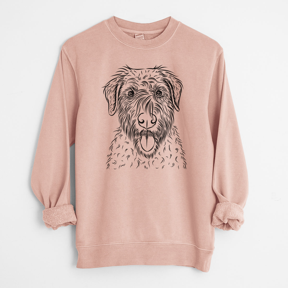 Bare Chester the Soft Coated Wheaten Terrier - Unisex Pigment Dyed Crew Sweatshirt