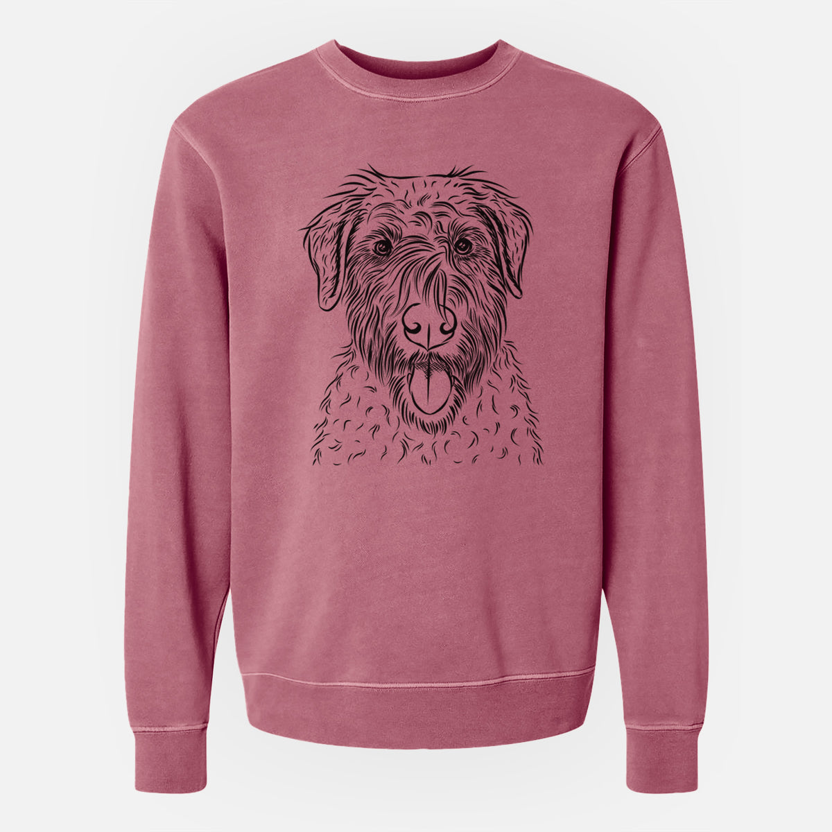 Bare Chester the Soft Coated Wheaten Terrier - Unisex Pigment Dyed Crew Sweatshirt