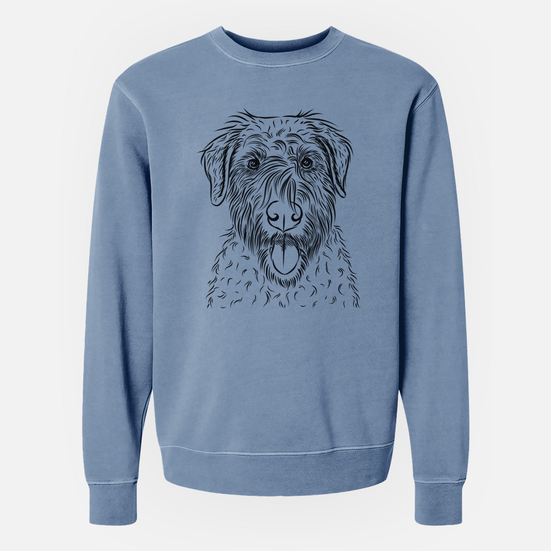 Bare Chester the Soft Coated Wheaten Terrier - Unisex Pigment Dyed Crew Sweatshirt