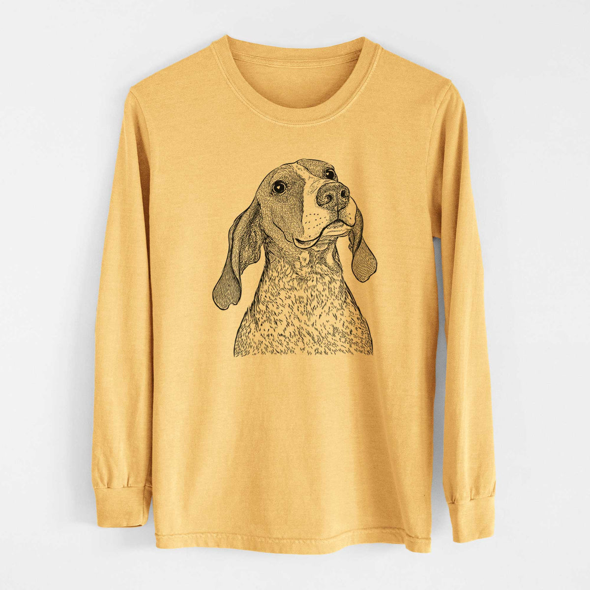 Bare Chester the Red Tick Coonhound - Heavyweight 100% Cotton Long Sleeve