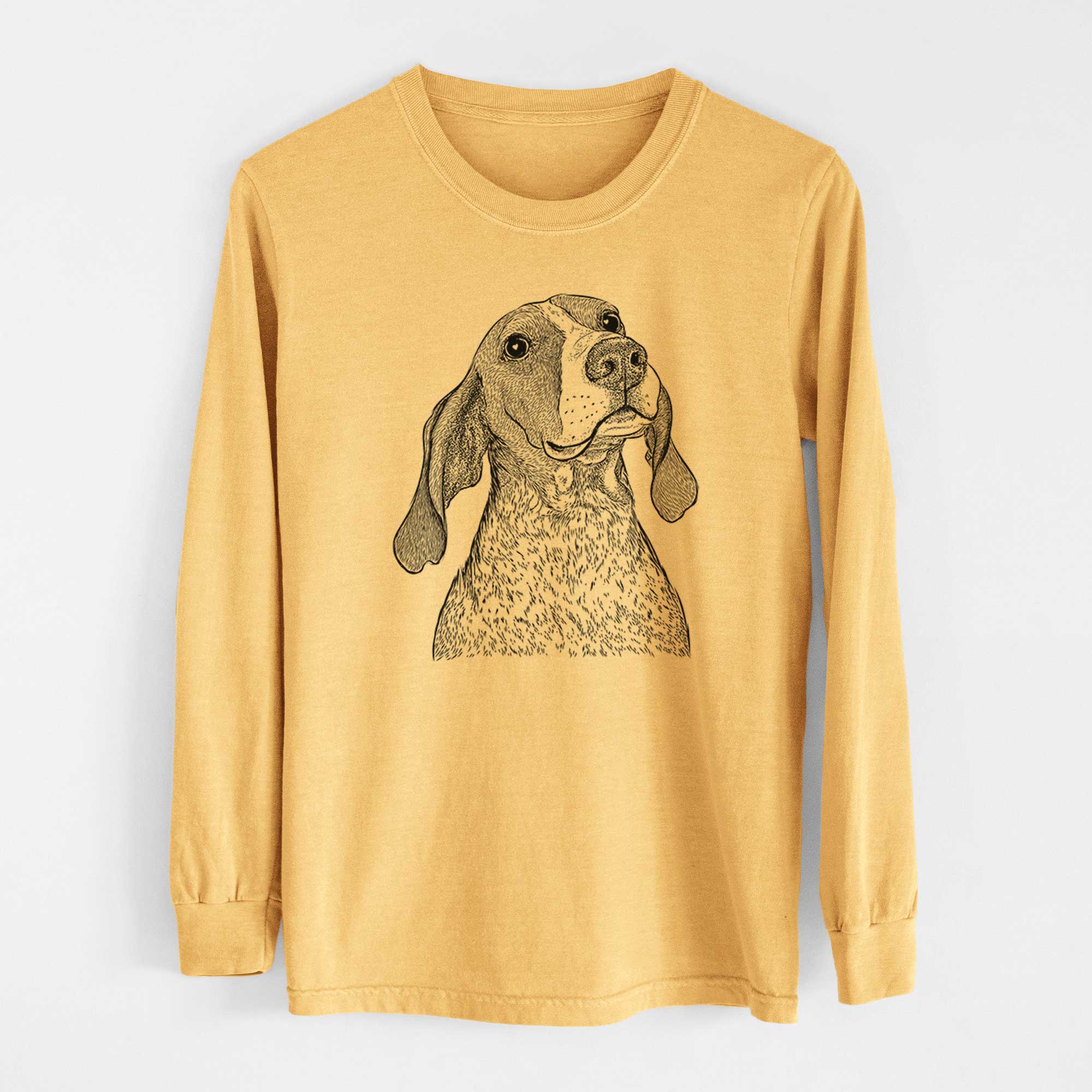 Bare Chester the Red Tick Coonhound - Heavyweight 100% Cotton Long Sleeve