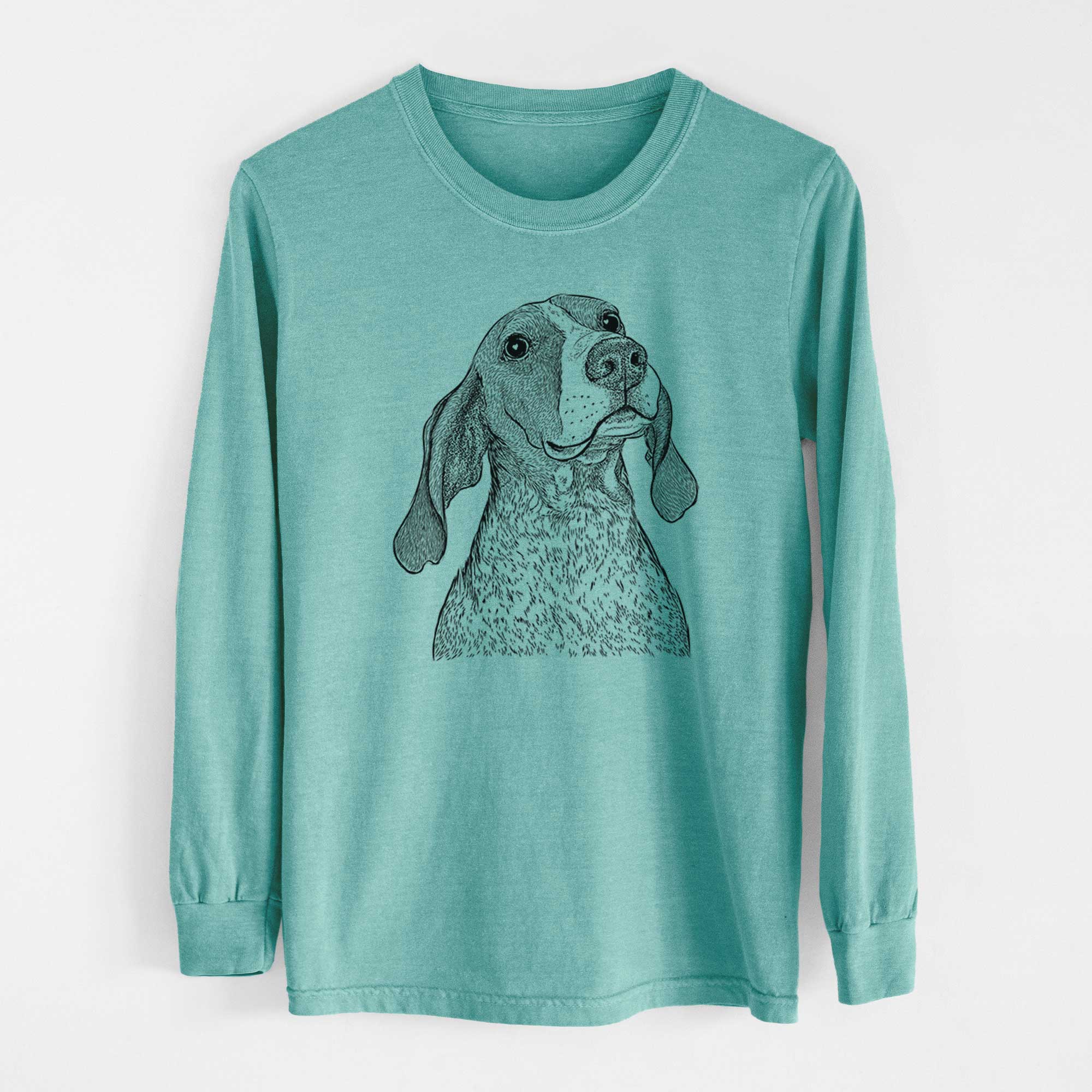 Bare Chester the Red Tick Coonhound - Heavyweight 100% Cotton Long Sleeve