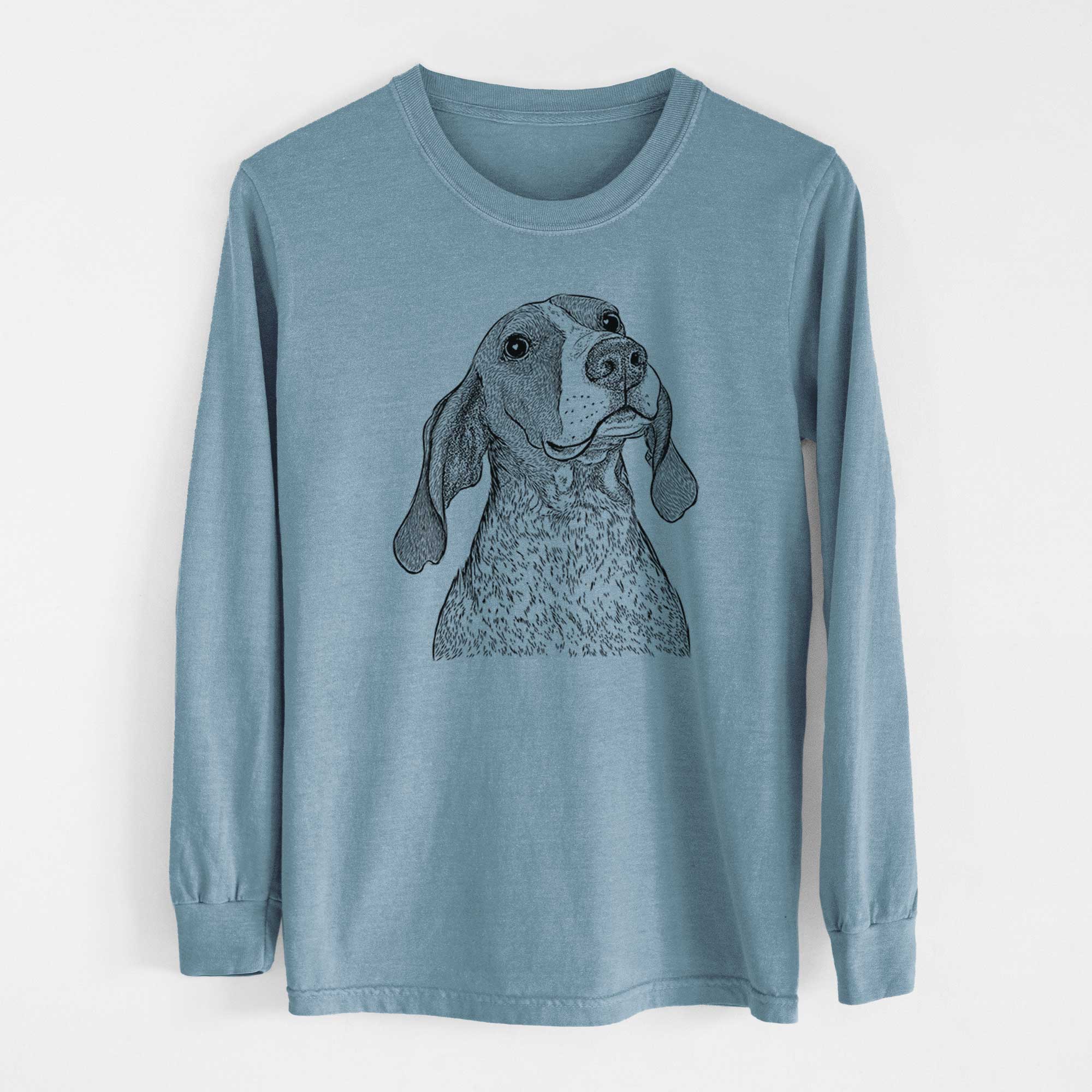 Bare Chester the Red Tick Coonhound - Heavyweight 100% Cotton Long Sleeve