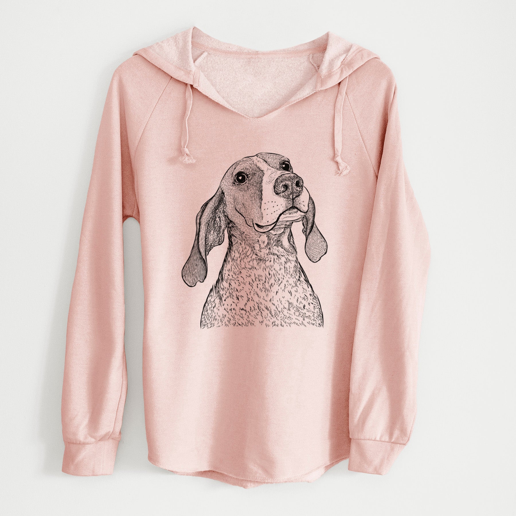 Bare Chester the Red Tick Coonhound - Cali Wave Hooded Sweatshirt