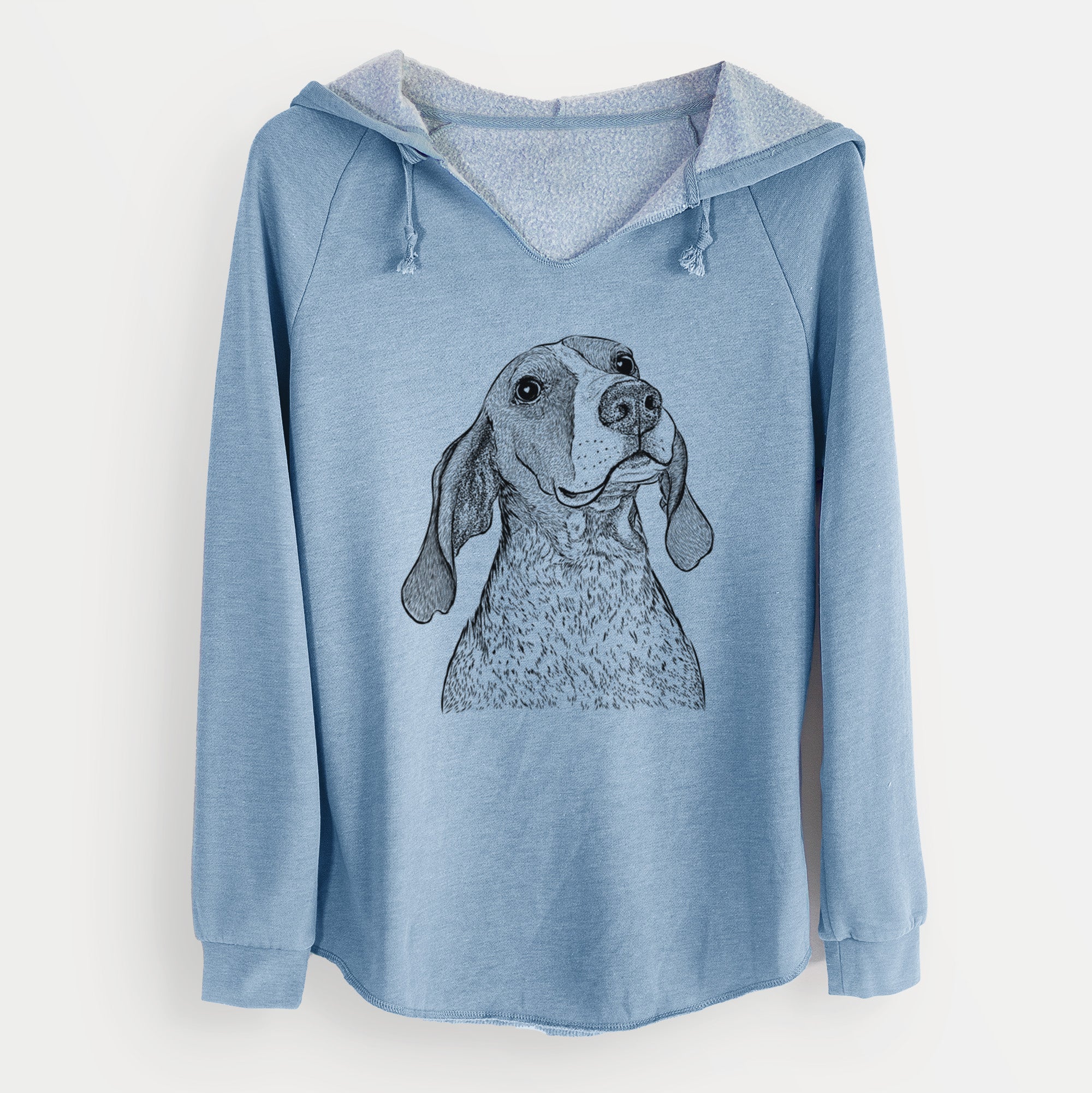 Bare Chester the Red Tick Coonhound - Cali Wave Hooded Sweatshirt