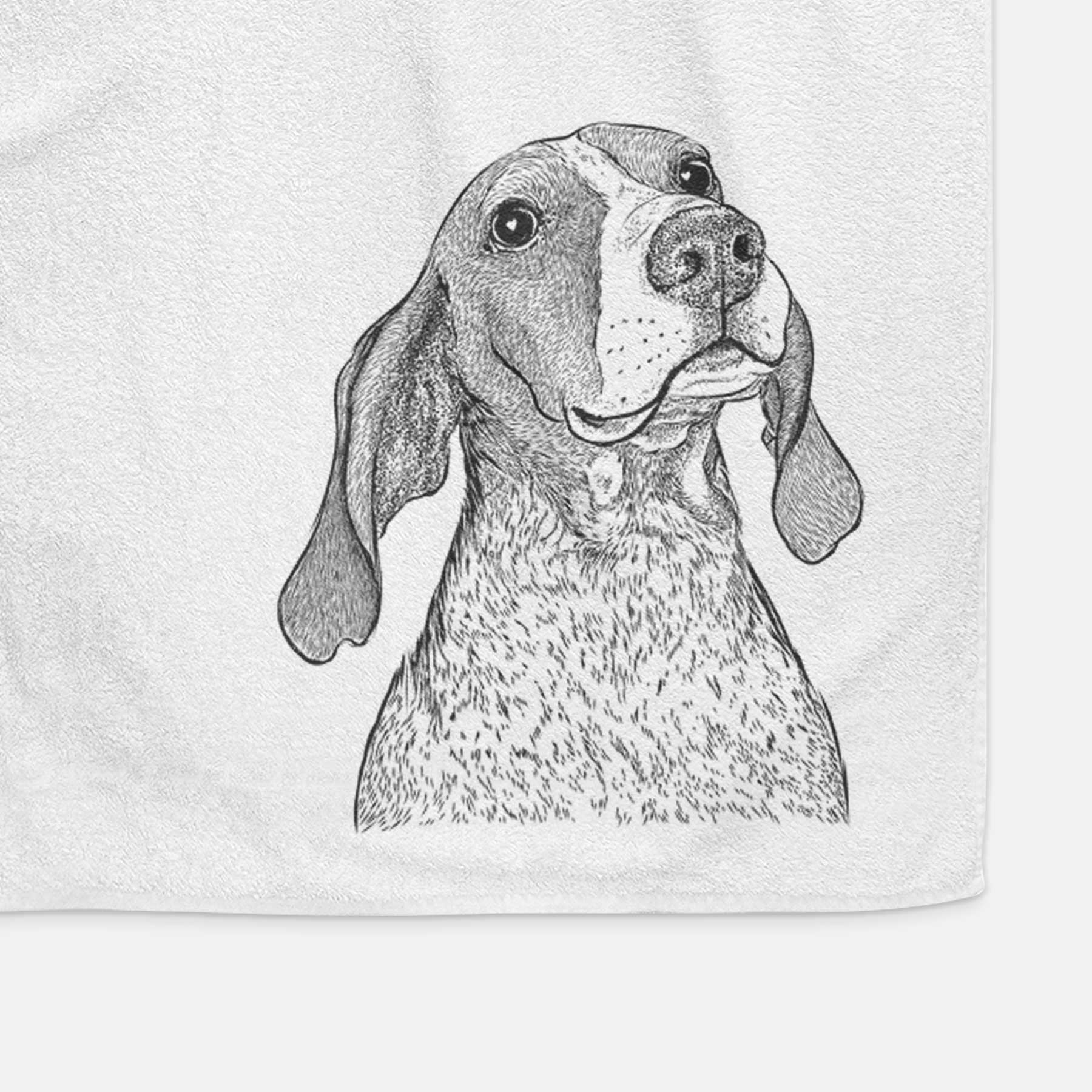 Chester the Red Tick Coonhound Decorative Hand Towel