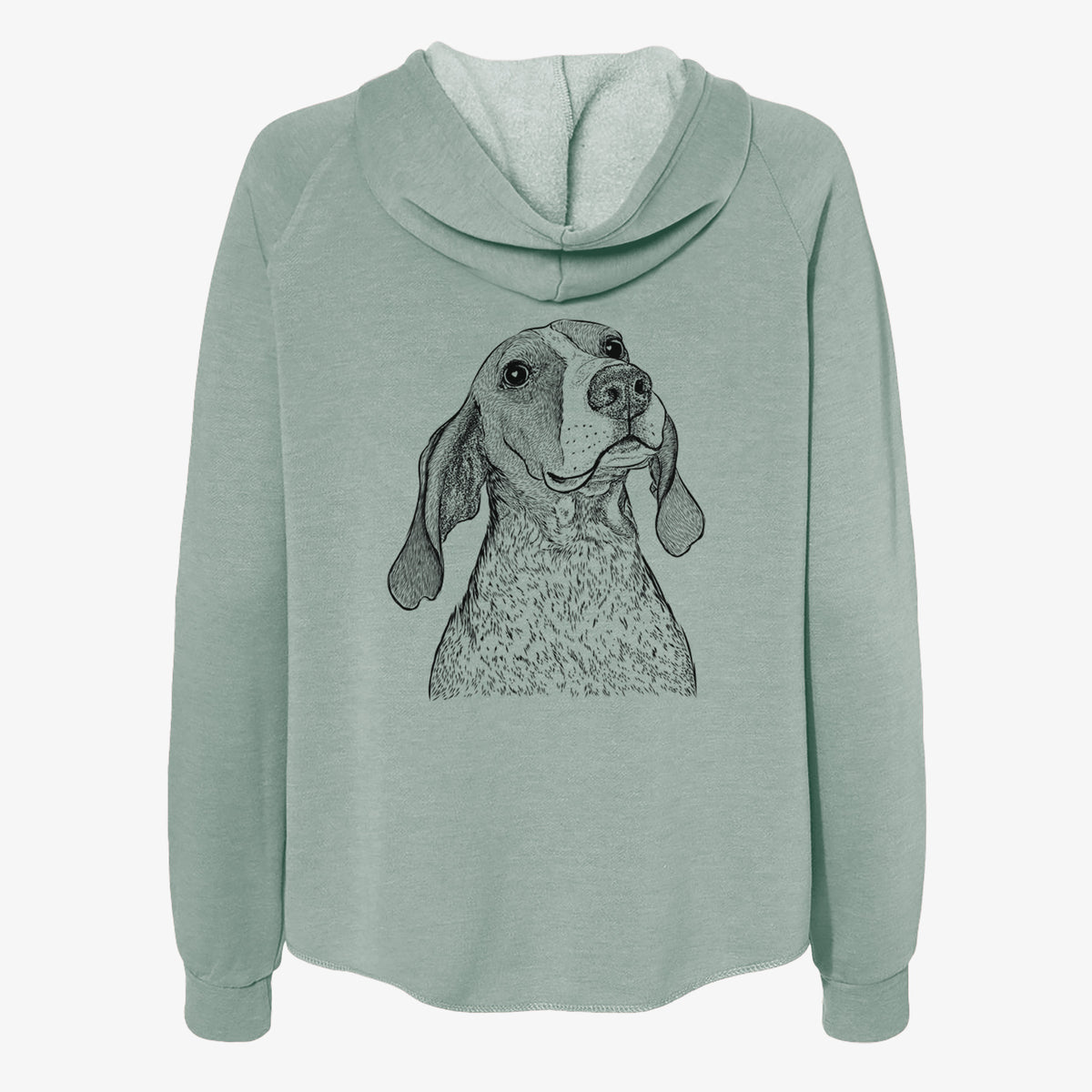 Chester the Red Tick Coonhound - Women's Cali Wave Zip-Up Sweatshirt