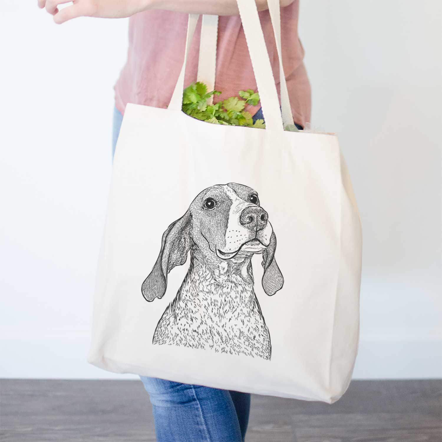 Chester the Red Tick Coonhound - Tote Bag