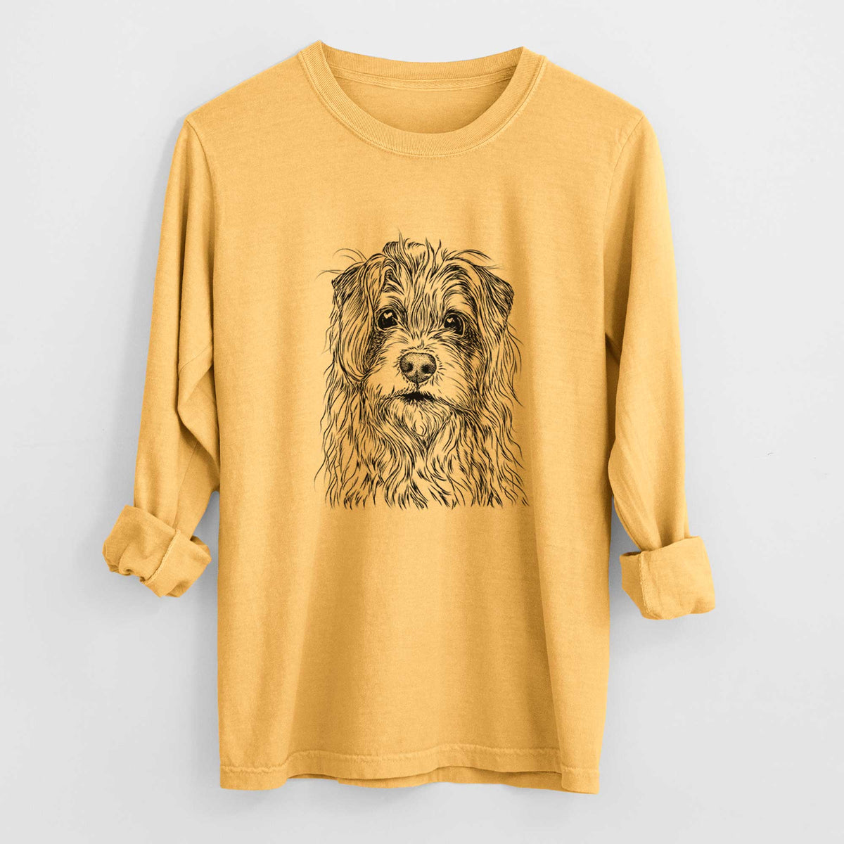 Bare Chester the Terrier Mix - Heavyweight 100% Cotton Long Sleeve