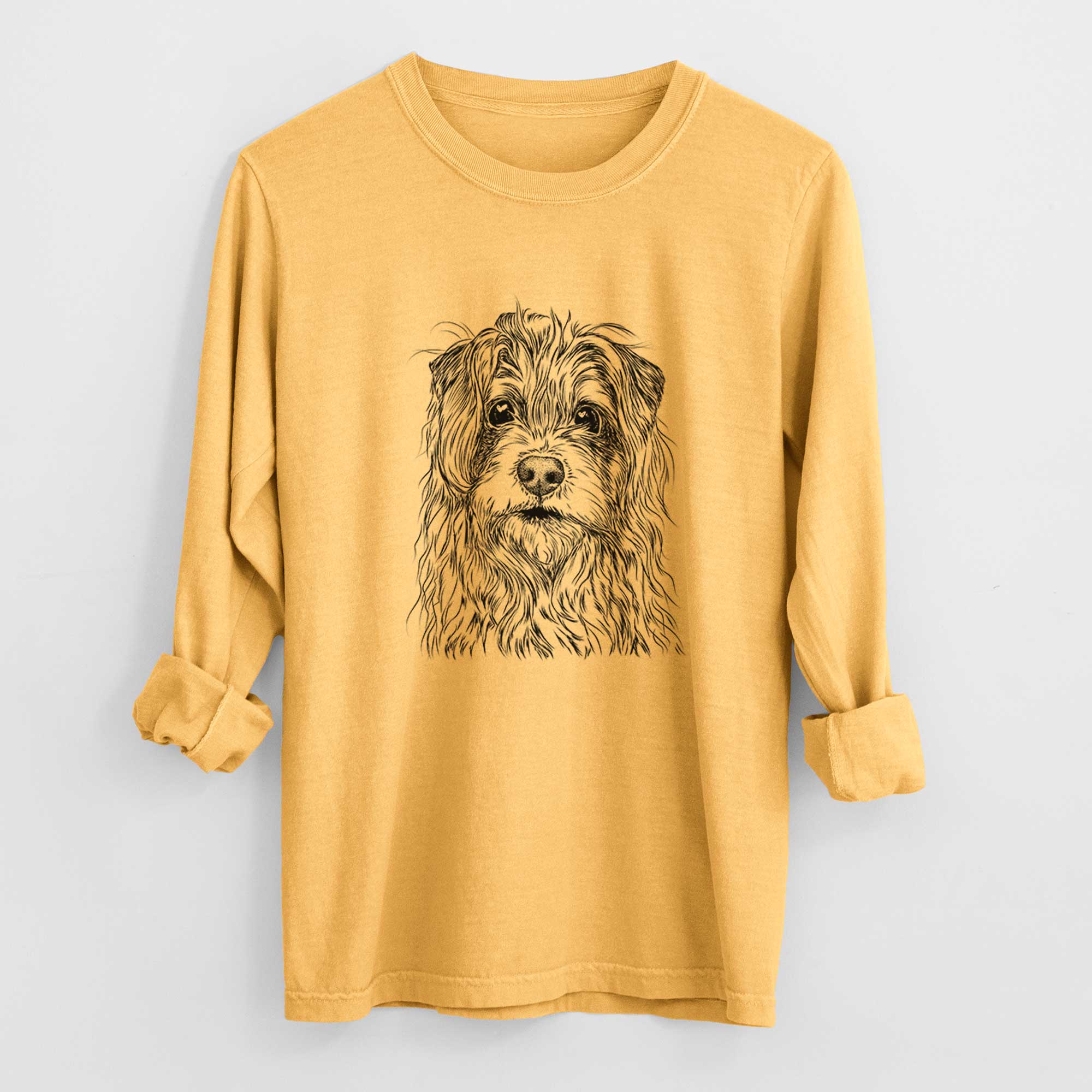 Bare Chester the Terrier Mix - Heavyweight 100% Cotton Long Sleeve