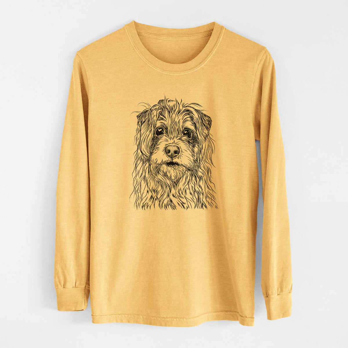 Bare Chester the Terrier Mix - Heavyweight 100% Cotton Long Sleeve