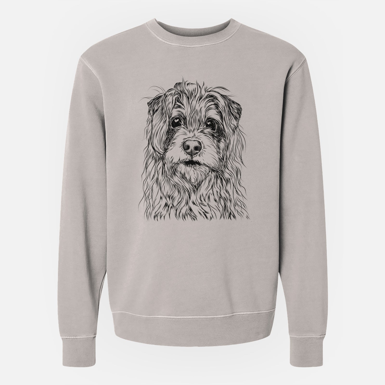 Bare Chester the Terrier Mix - Unisex Pigment Dyed Crew Sweatshirt