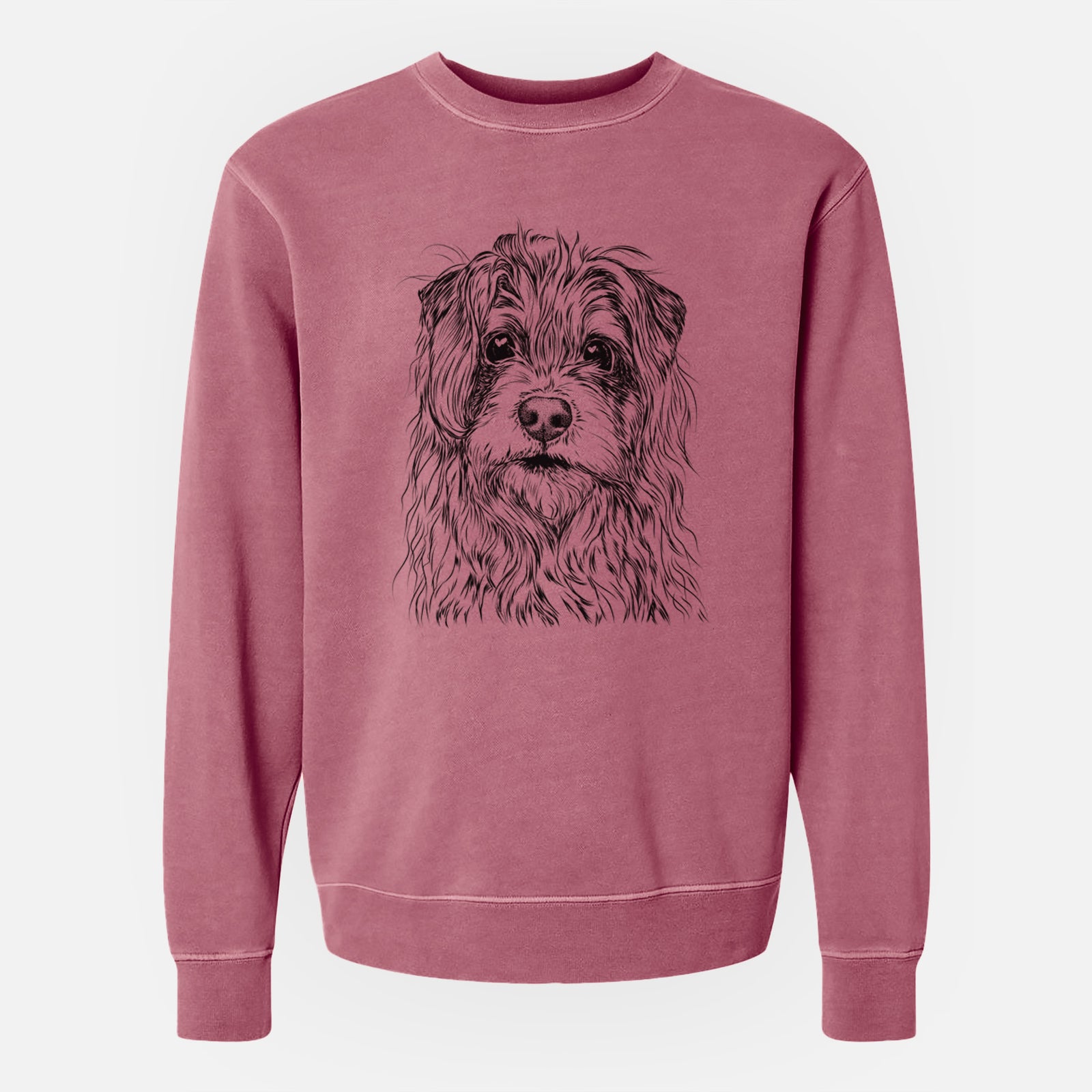 Bare Chester the Terrier Mix - Unisex Pigment Dyed Crew Sweatshirt