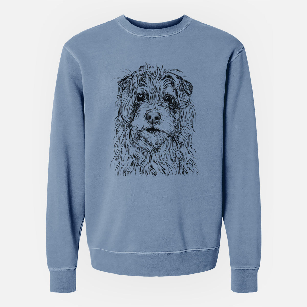 Bare Chester the Terrier Mix - Unisex Pigment Dyed Crew Sweatshirt