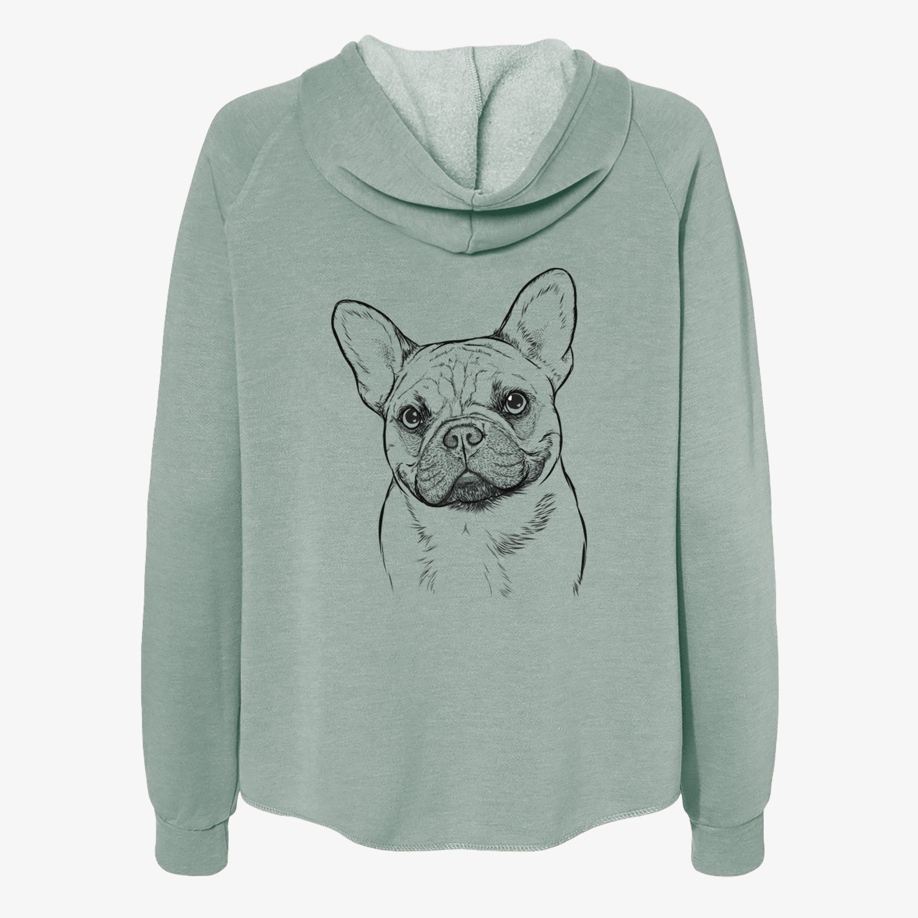 Chew Chew the French Bulldog - Women's Cali Wave Zip-Up Sweatshirt