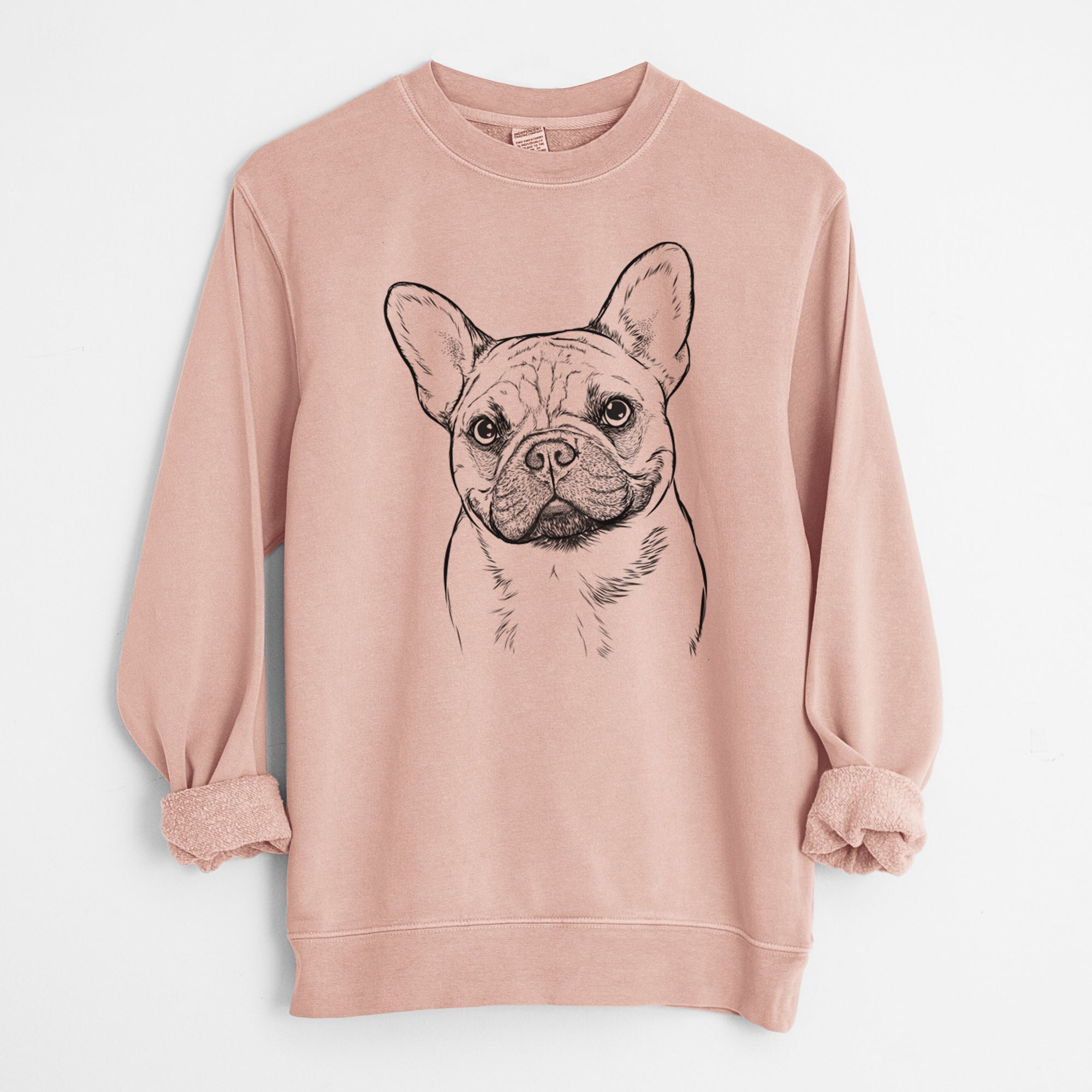 Bare Chew Chew the French Bulldog - Unisex Pigment Dyed Crew Sweatshirt