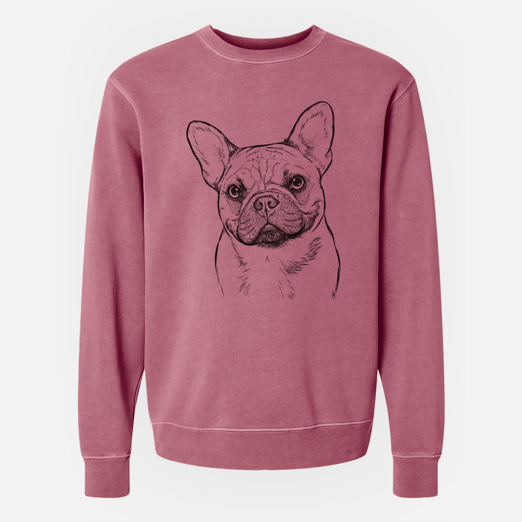 Bare Chew Chew the French Bulldog - Unisex Pigment Dyed Crew Sweatshirt